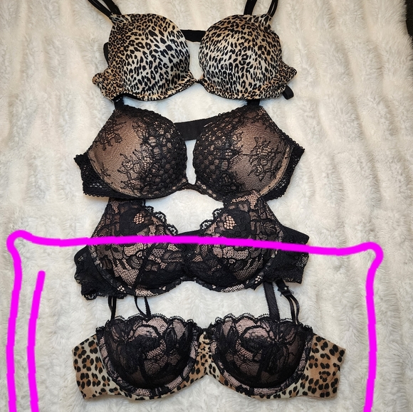 Victoria's Secret Black Lace and Satin Balconet Bra 34a - Picture 2 of 4